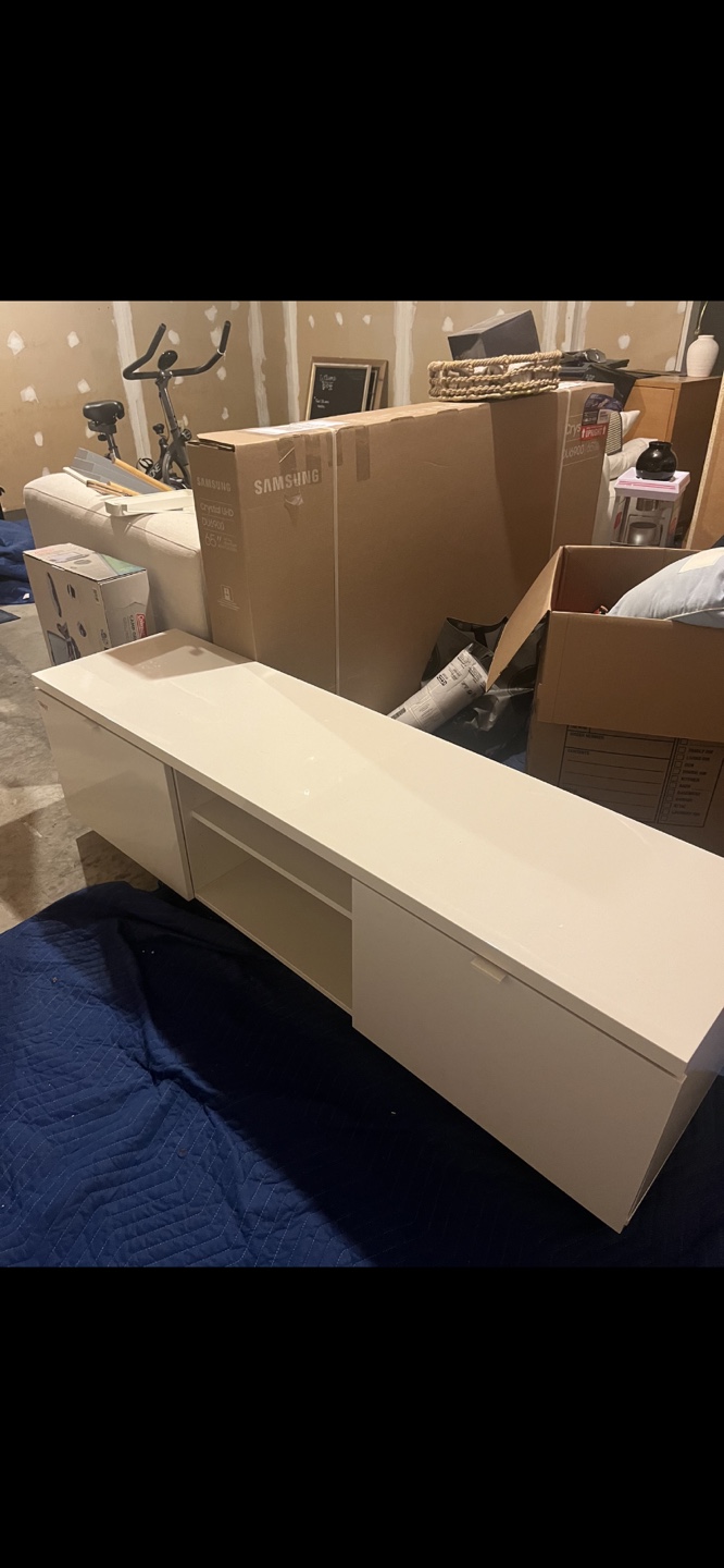 White TV Stand Media Console - photo 4