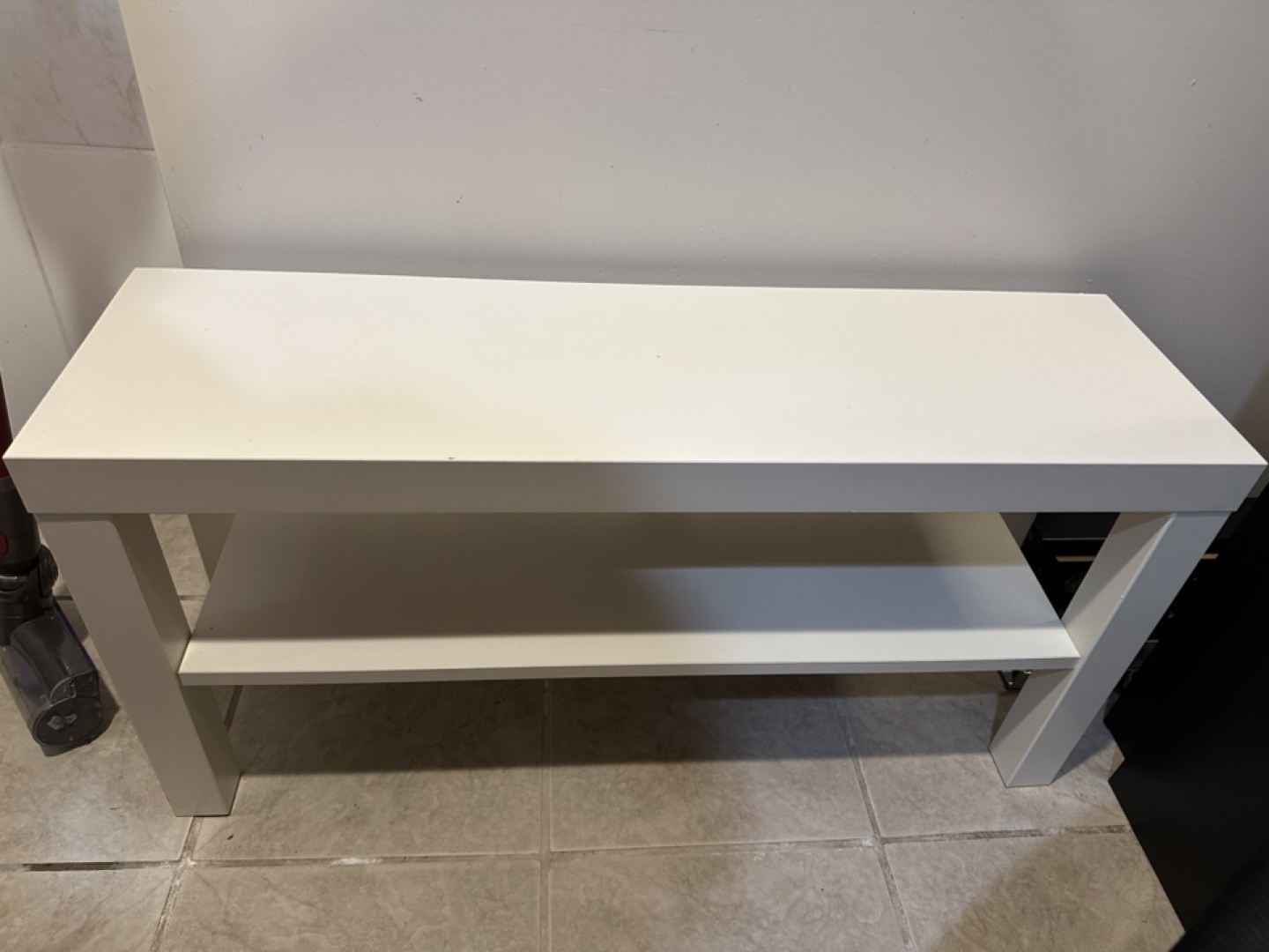 IKEA White Console Table with Shelf - photo 2