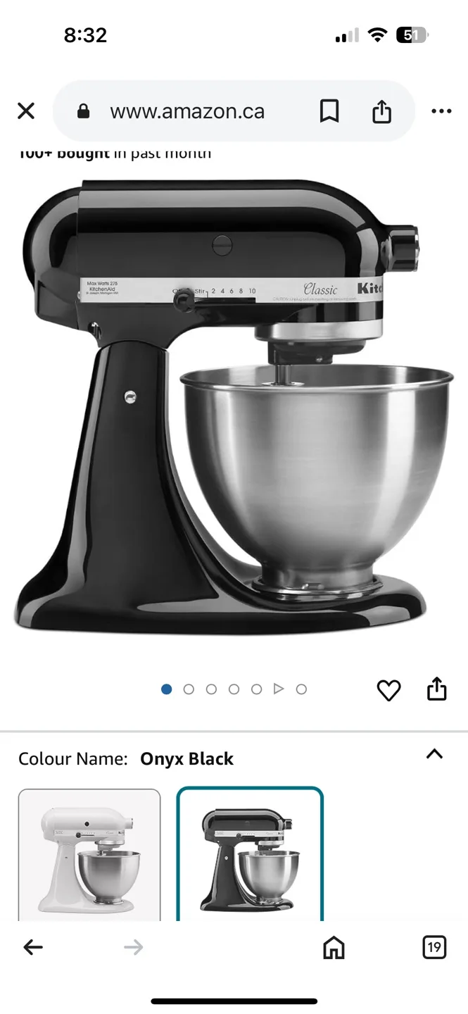 KitchenAid Artisan Series stand mixer, Onyx Black. 4.5-quart image indicator(5)