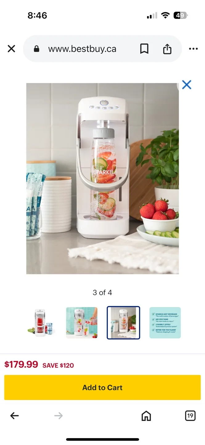 Sparkel Soda Maker Beverage System - White image indicator(4)