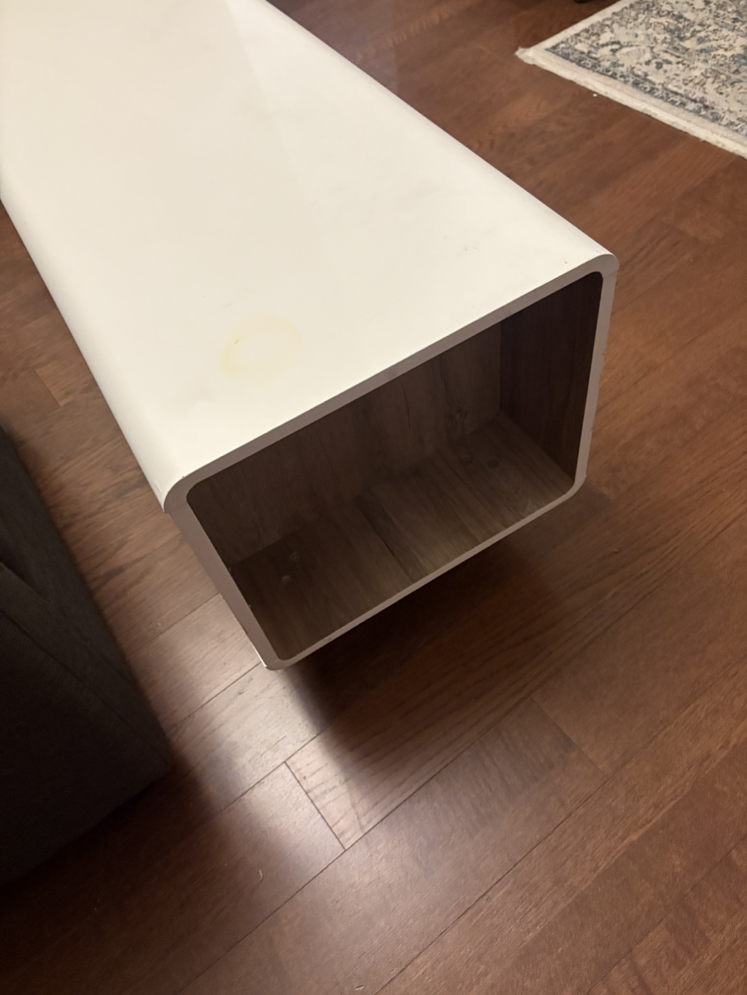 Modern White TV Stand with Two Drawers - photo 4