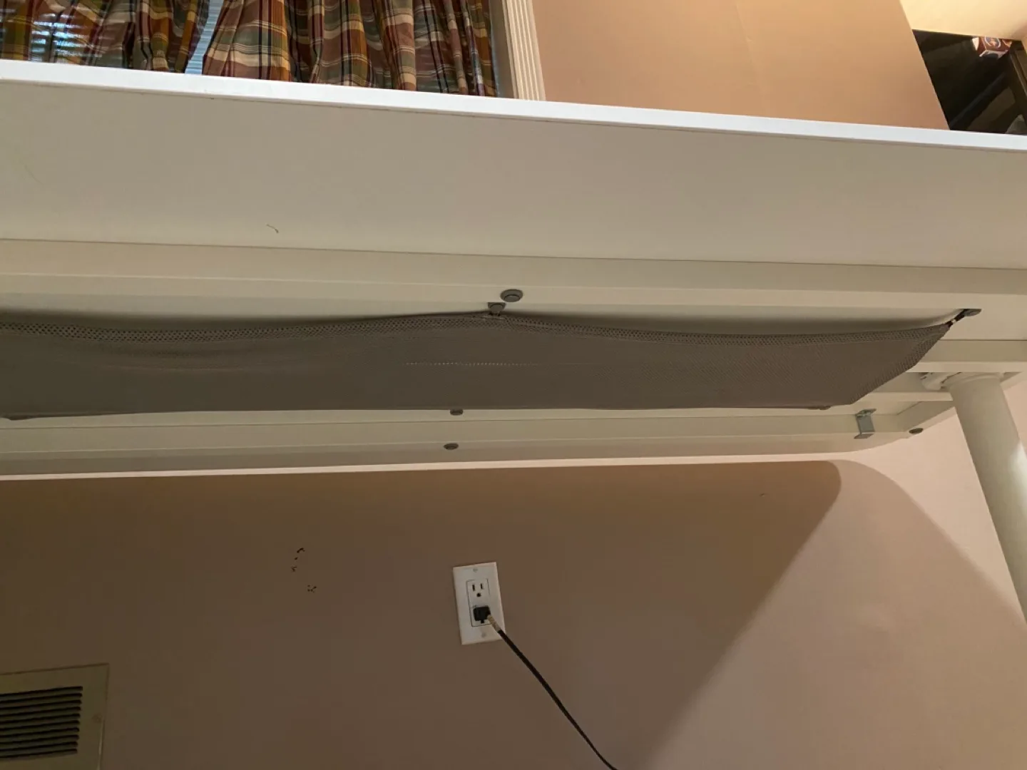 (Delivery Available)Large White Adjustable Ikea Desk image indicator(5)