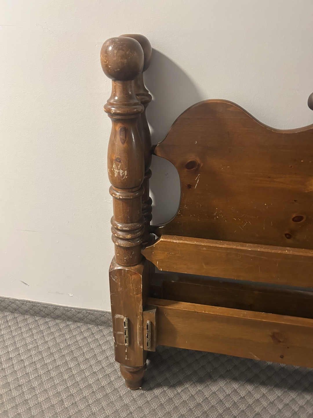Vintage Wooden King Size Headboard and Footboard - photo 2