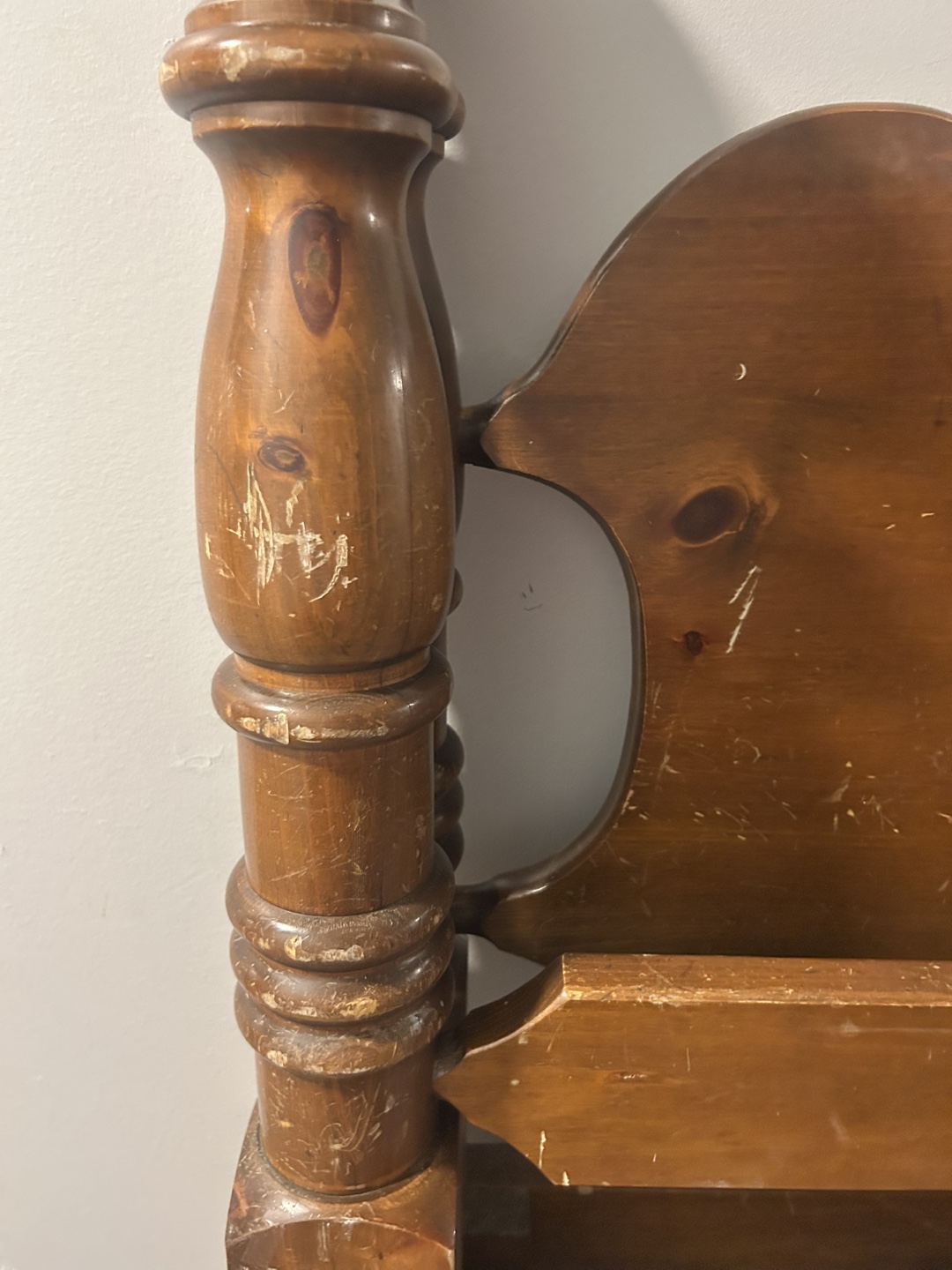 Vintage Wooden King Size Headboard and Footboard - photo 3
