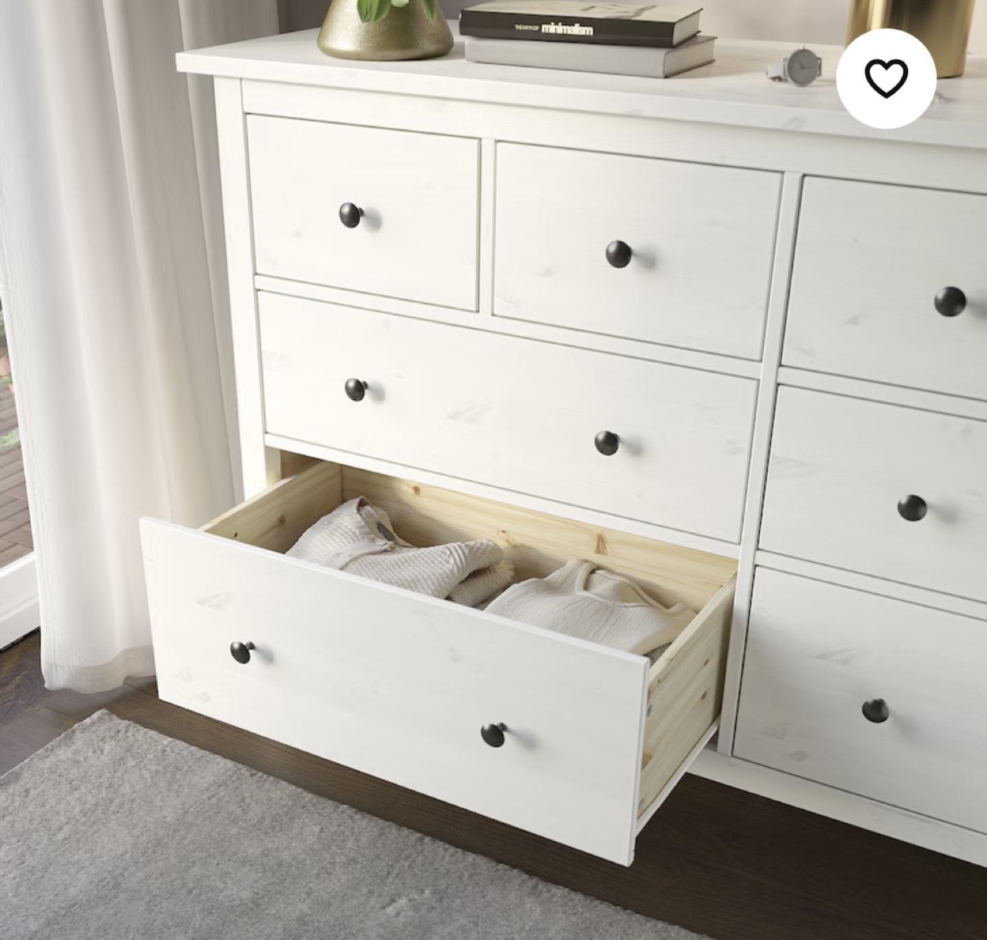 IKEA Hemnes 8-Drawer Dresser White 63 x 37