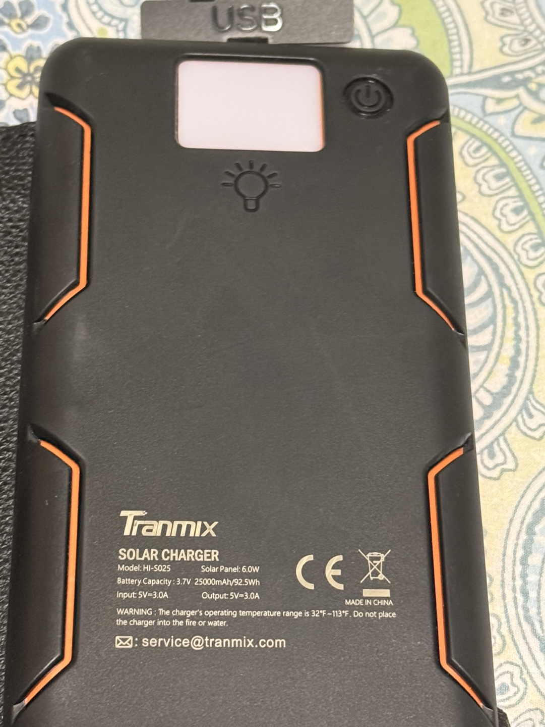 Tranmix Solar Charger Portable Power Bank - photo 3