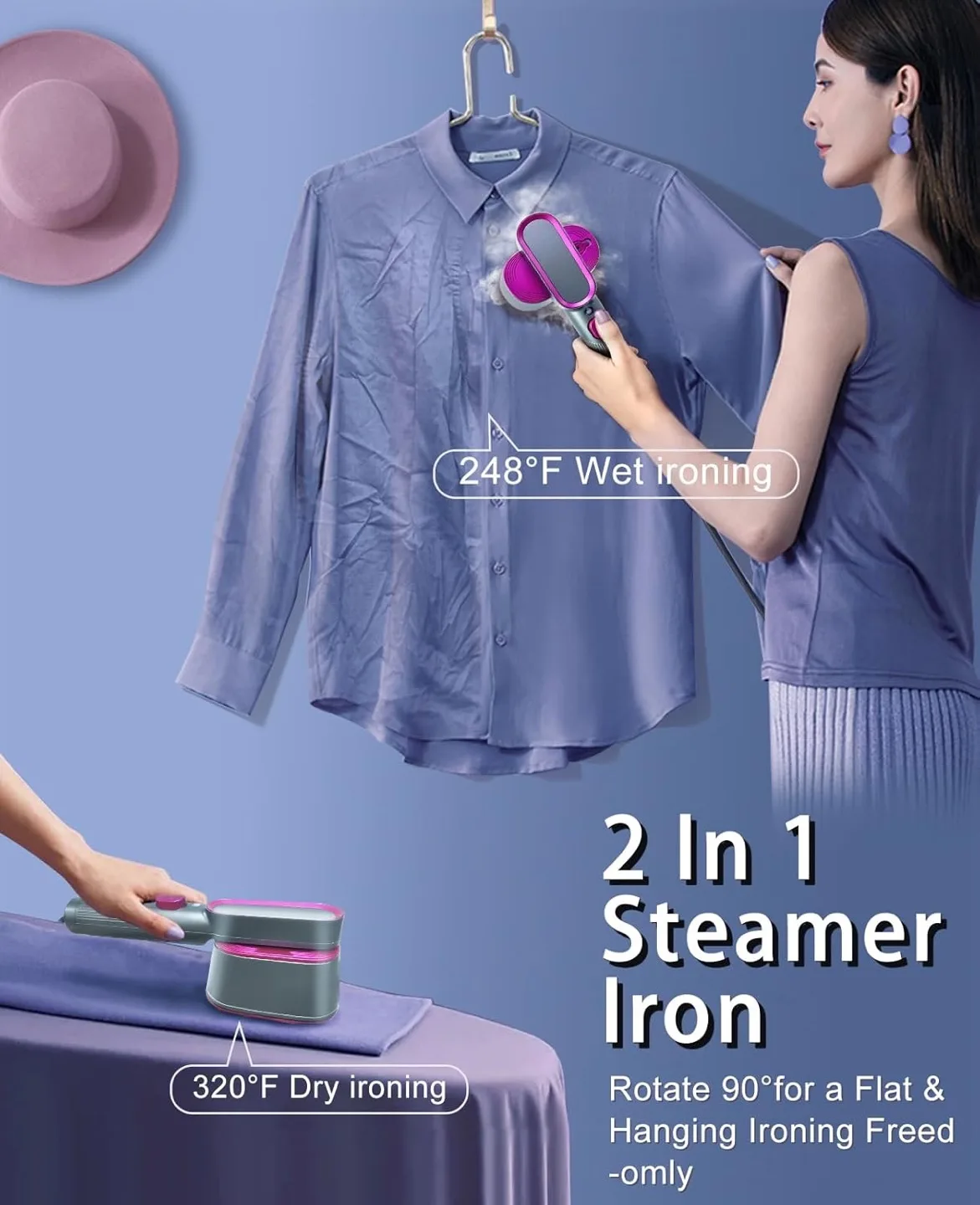 Portable Handheld Garment Steamer - Fast Wrinkle Removal image indicator(6)