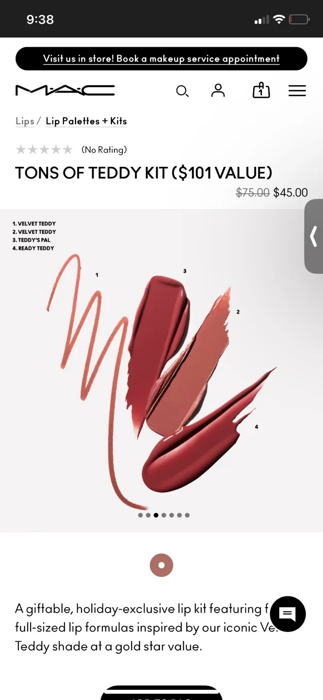 (Wanted!!!) MAC Tons of Teddy Lip Kit - Holiday Exclusive image indicator(3)