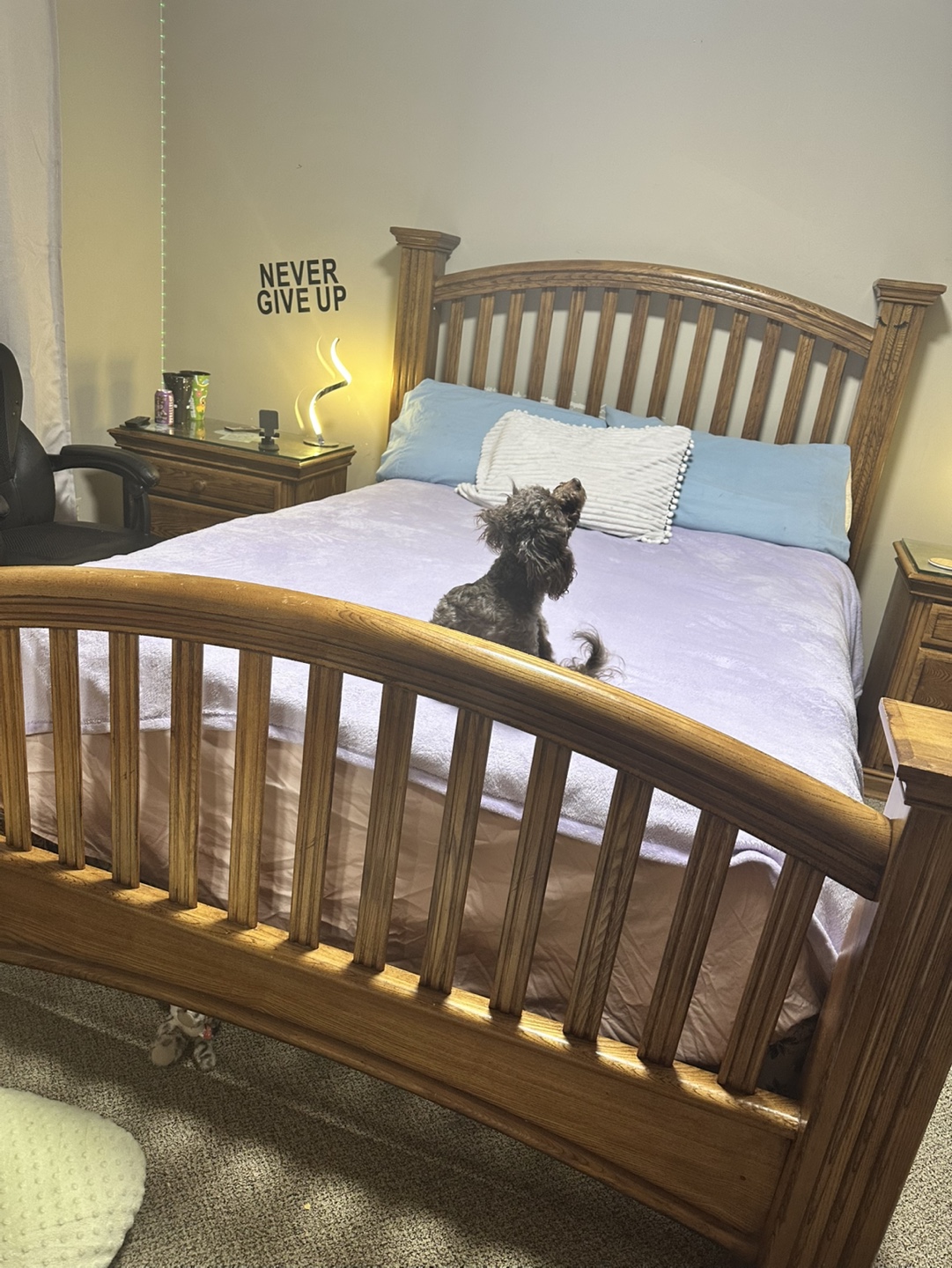 Queen Wooden Bed solid and night stands - photo 2
