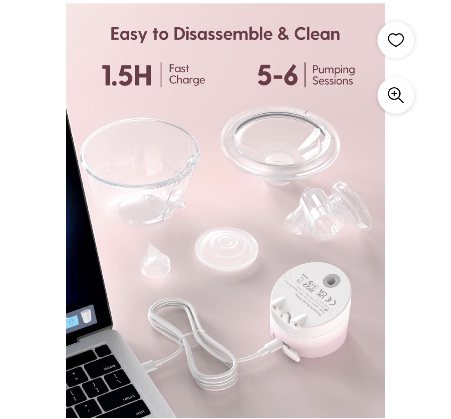 Momcozy S12 Pro Hands-Free Double Breast Pump - photo 4