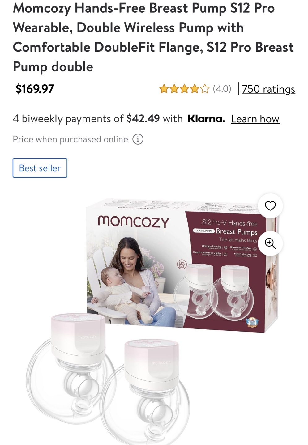 Momcozy S12 Pro Hands-Free Double Breast Pump