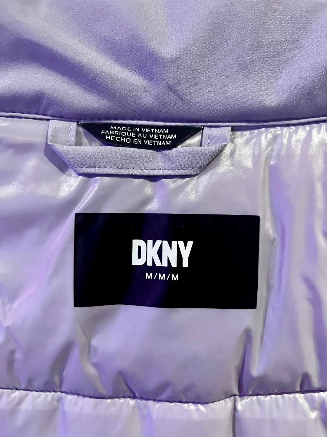 DKNY ladies Lavender Puffer Jacket - Size M image indicator(4)
