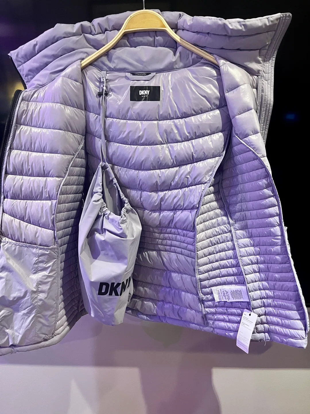 DKNY ladies Lavender Puffer Jacket - Size M image indicator(6)