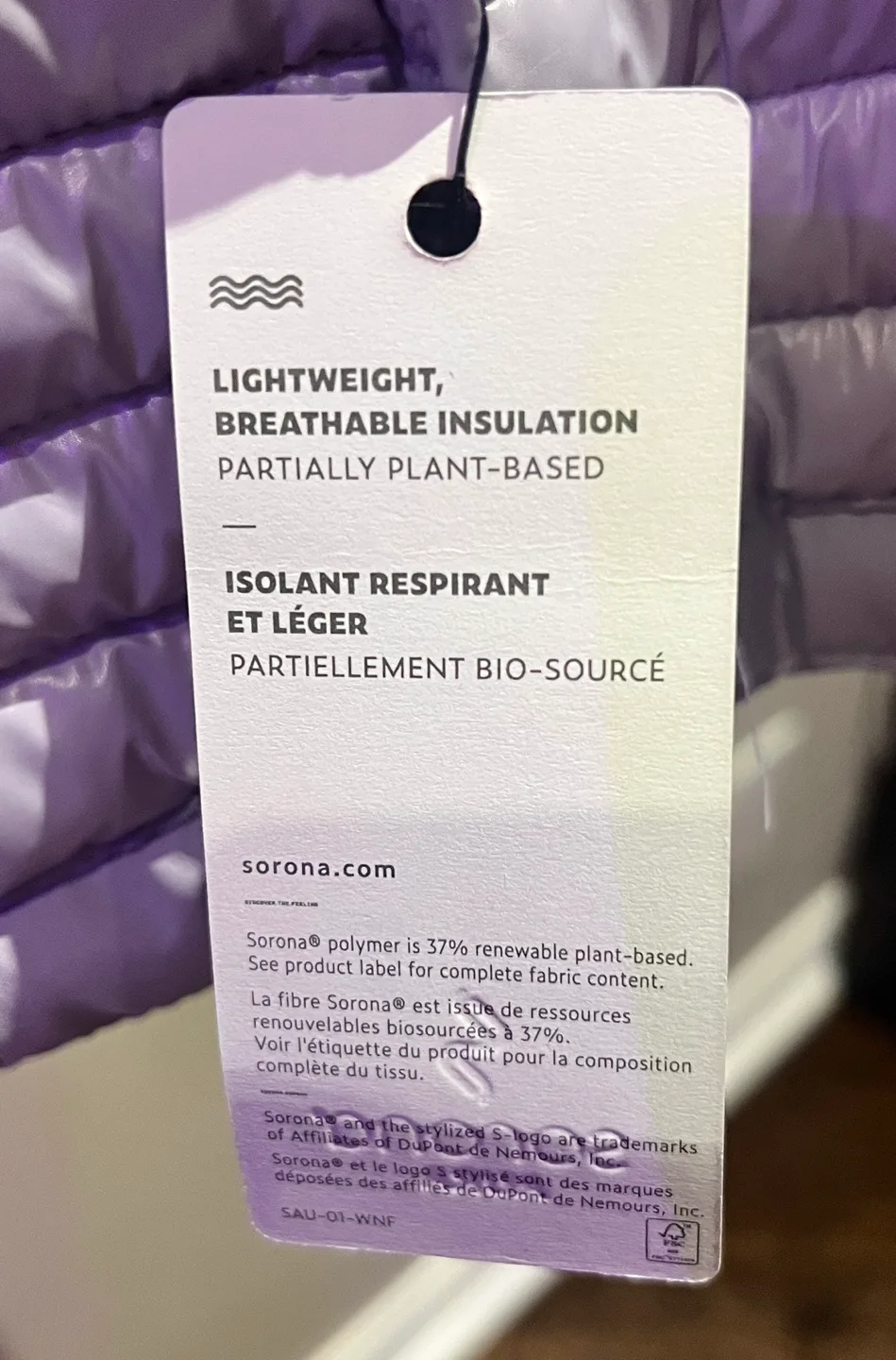 DKNY ladies Lavender Puffer Jacket - Size M image indicator(7)