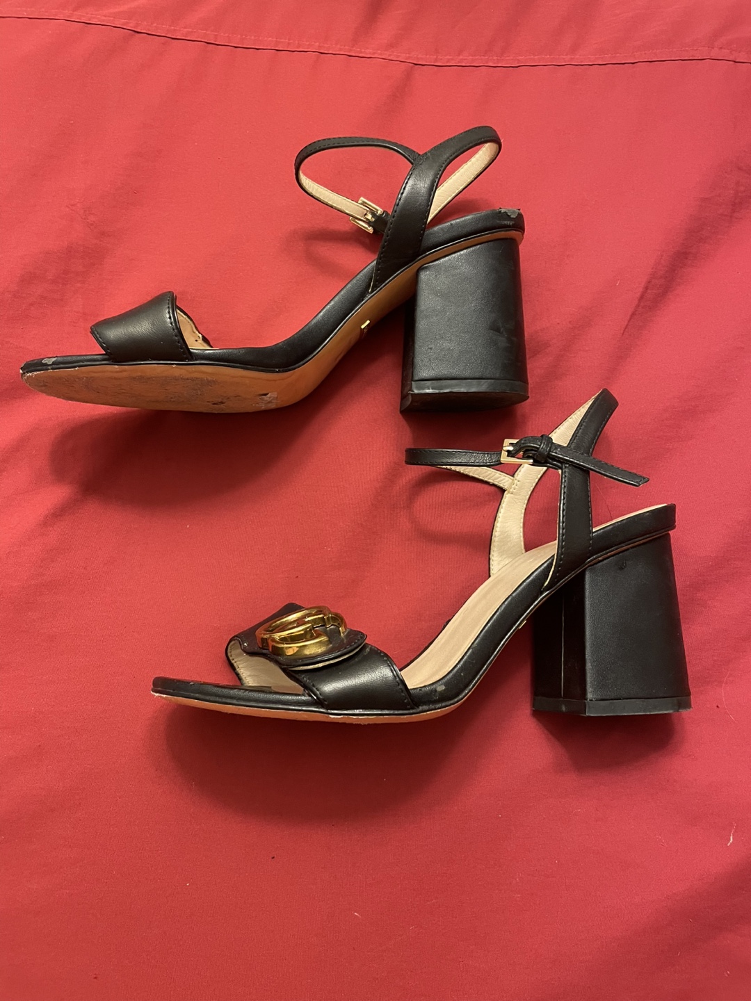 Gucci Black Leather Sandals, Size 36 - photo 2