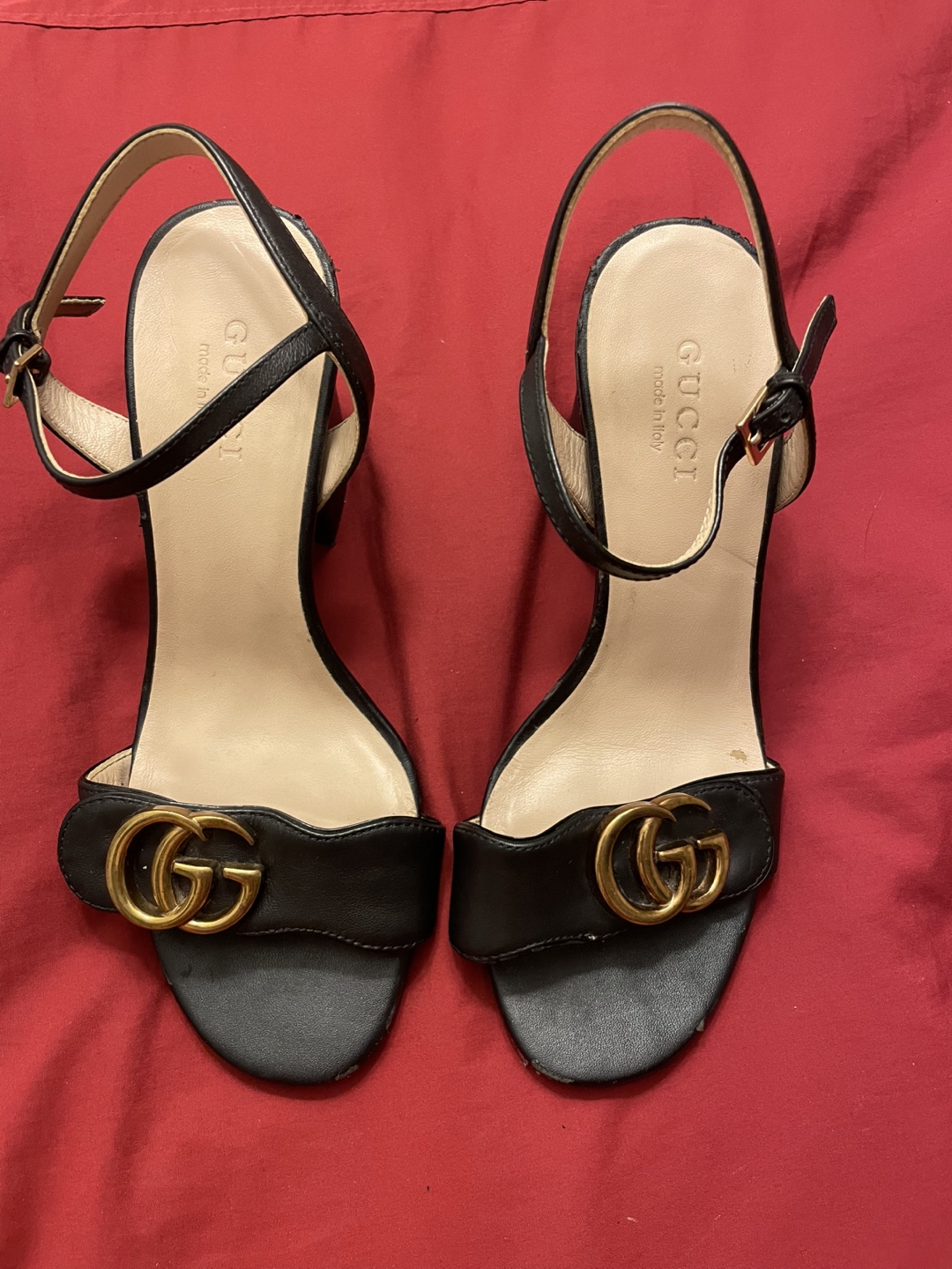 Gucci Black Leather Sandals, Size 36 - photo 3