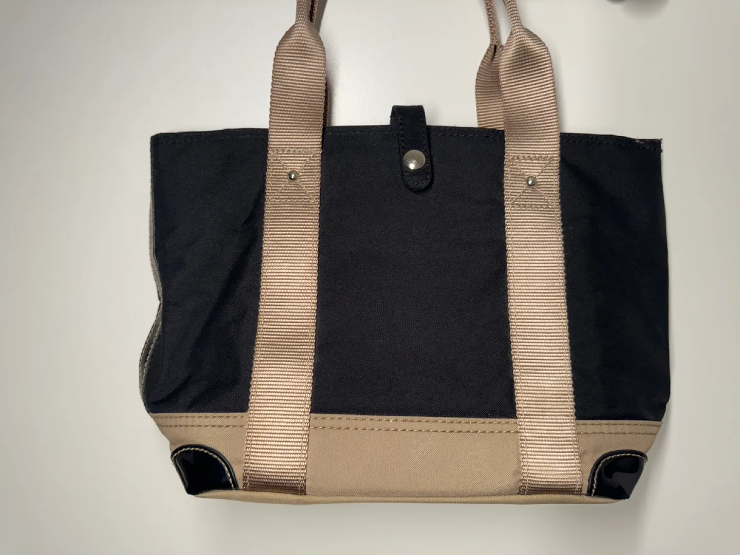 Franco Sarto Black and Beige Tote Bag image indicator(2)