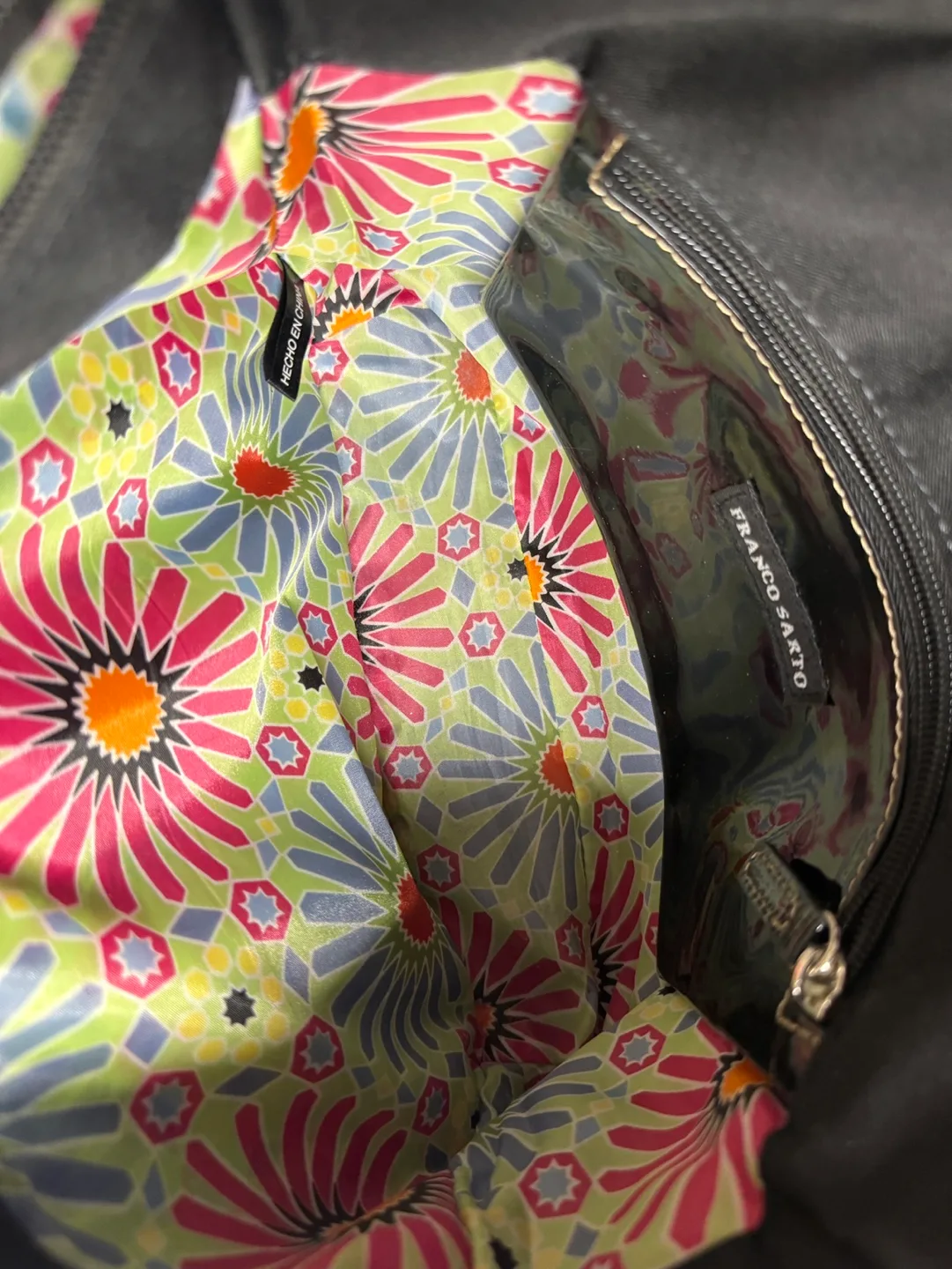 Franco Sarto Black and Beige Tote Bag image indicator(3)