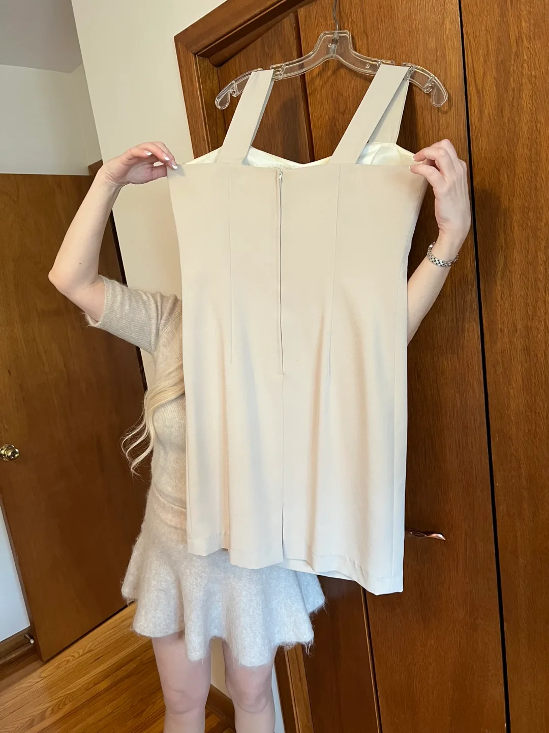 Beautiful Beige Dress Suit with Beaded Detail image indicator(5)