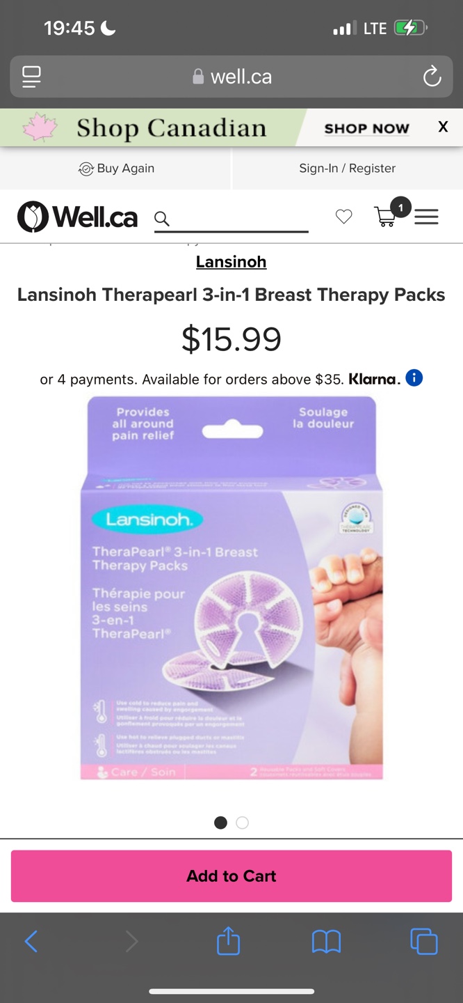 Lansinoh TheraPearl 3-in-1 Breast Therapy Packs