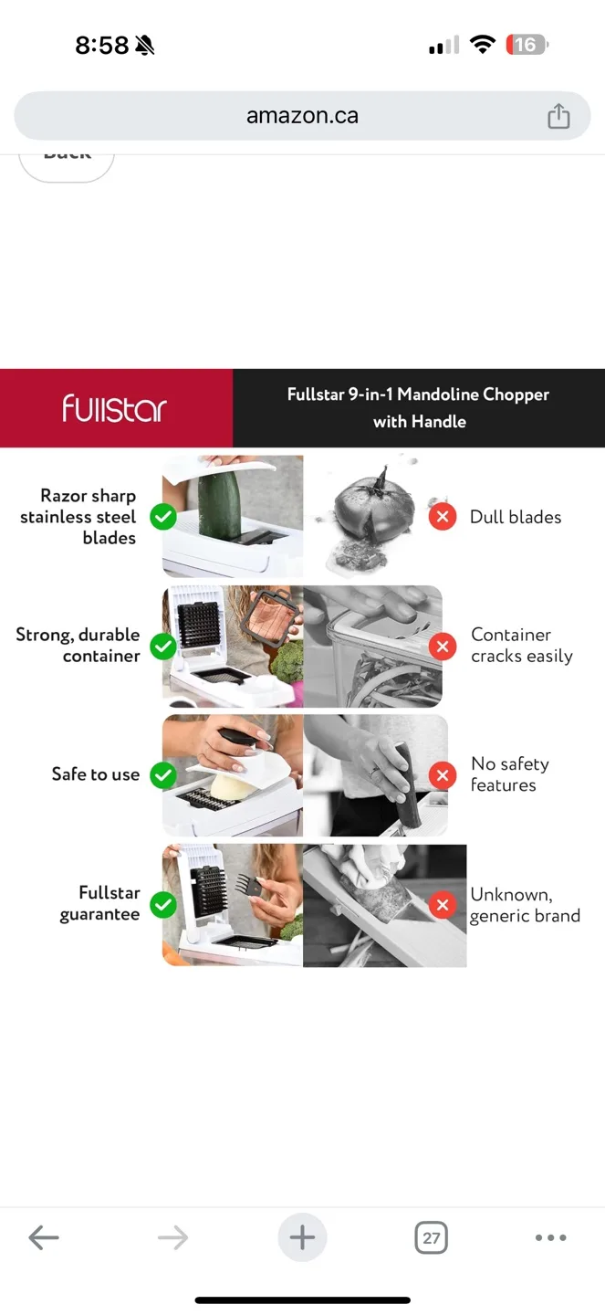 Fullstar 9-in-1 Vegetable Chopper Mandoline Slicer image indicator(8)