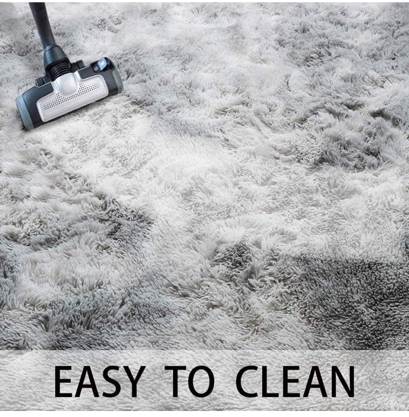 Soft Grey Fluffy Rug - 1.57" Pile, Anti-Slip - photo 4