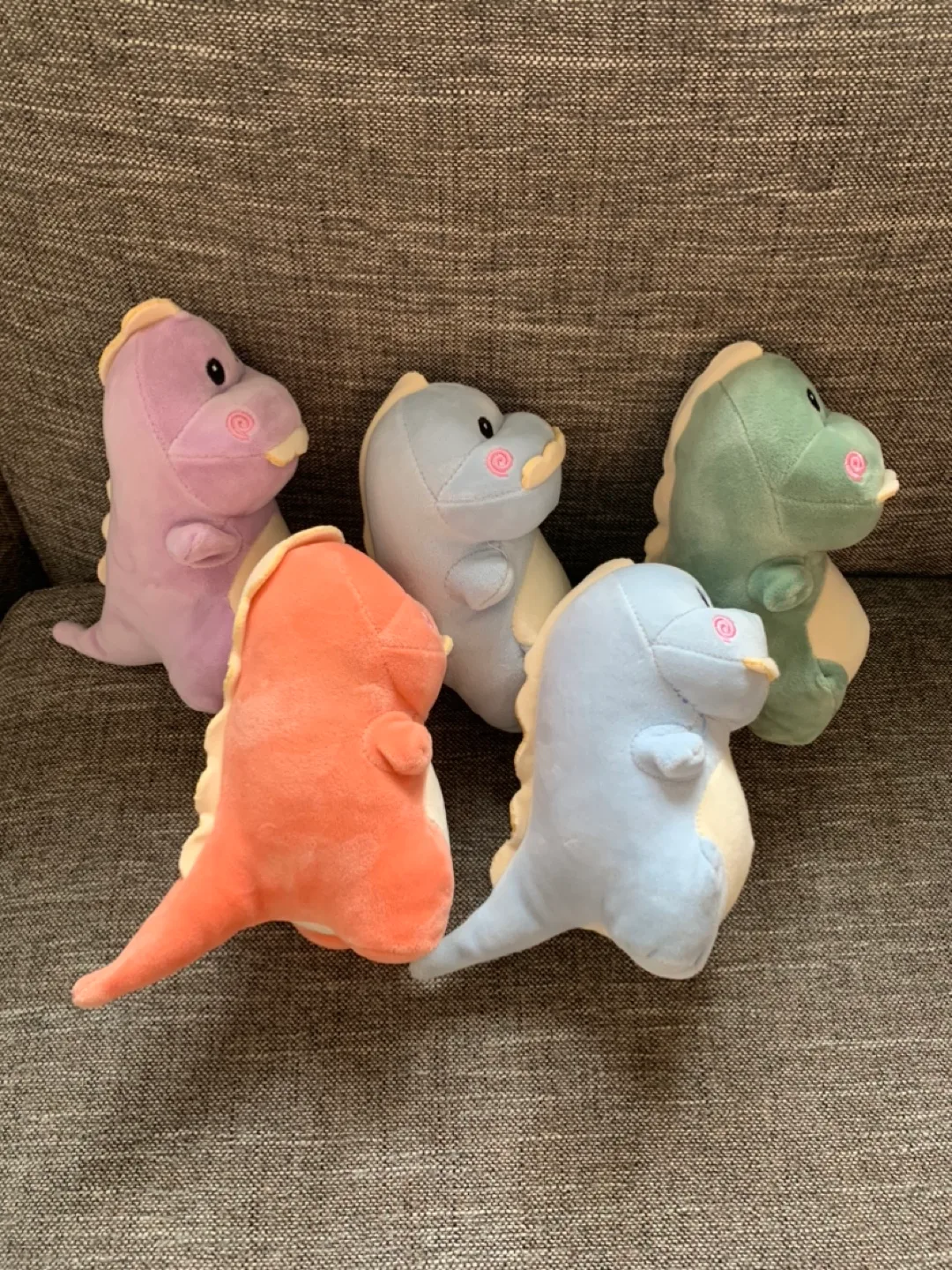 Pastel Dinosaur Plush Toys - set of 5 🧡 image indicator(2)