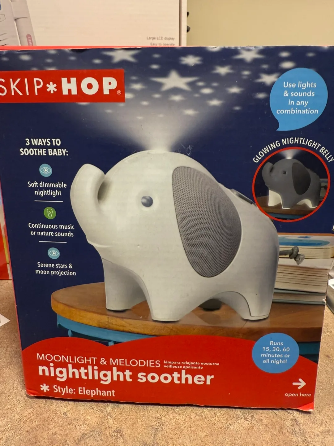 Skip Hop Moonlight & Melodies Nightlight Soother - Elephant image indicator(2)