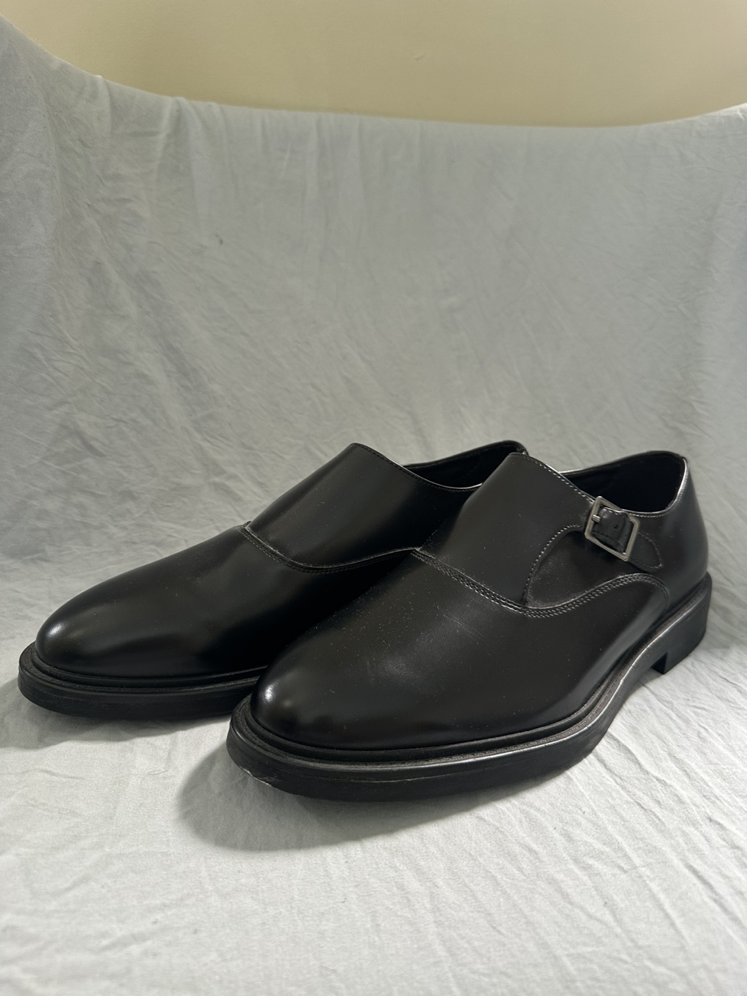 Zara Men's Black Monk Strap Shoes - Size 41 - photo 2