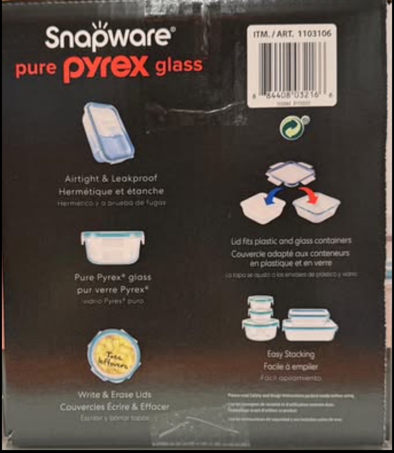 Snapware Pure Pyrex Glass 18-Piece Food Storage Set - photo 3