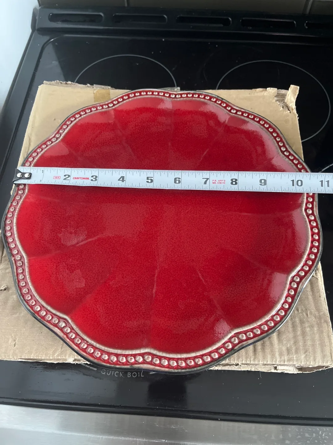 🧡 New Roscher Hobnail Red Collection Dinner Plates - Set of 4 image indicator(2)