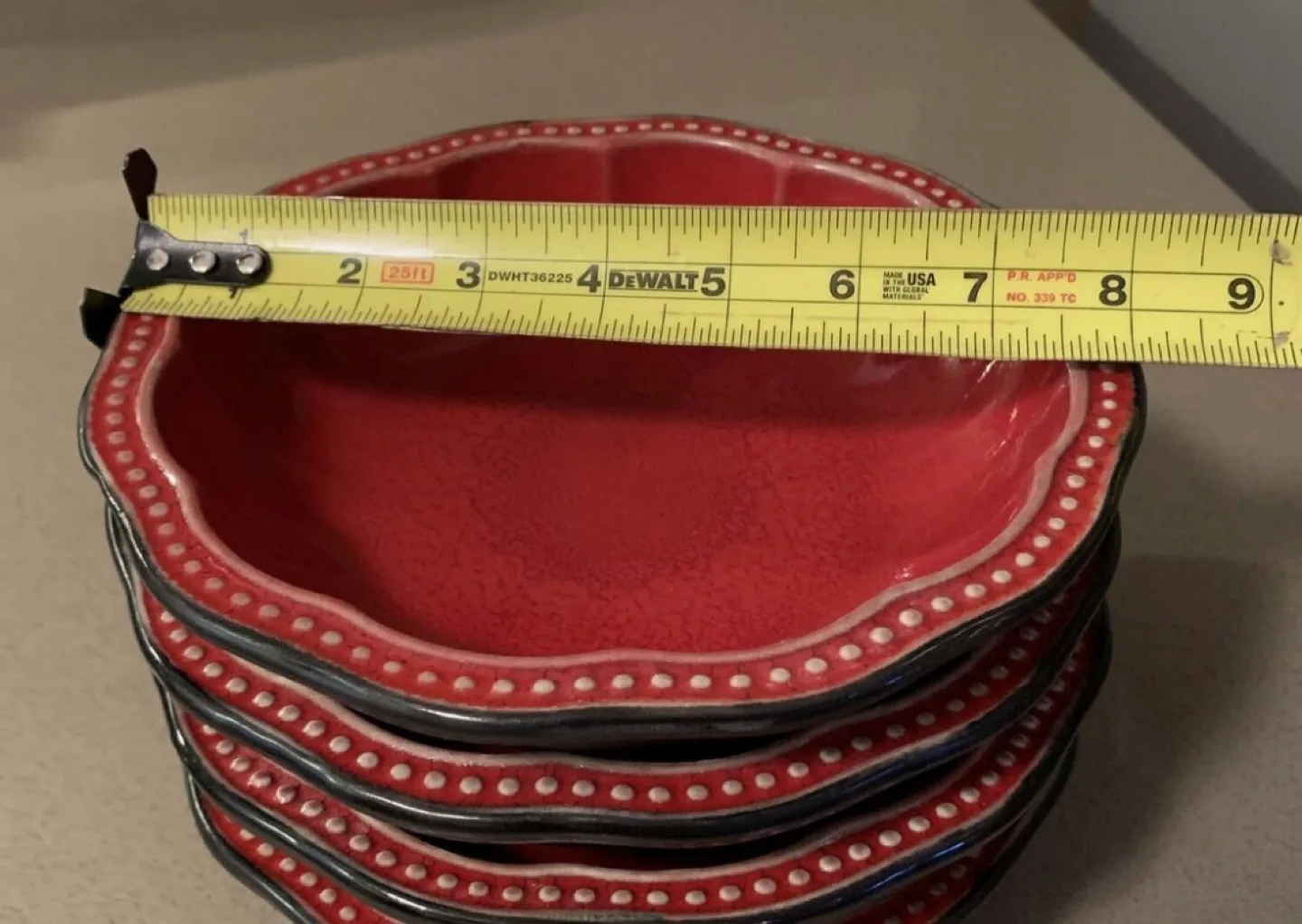 🧡New Roscher Hobnail Red Collection Bowls - Set of 4 image indicator(3)