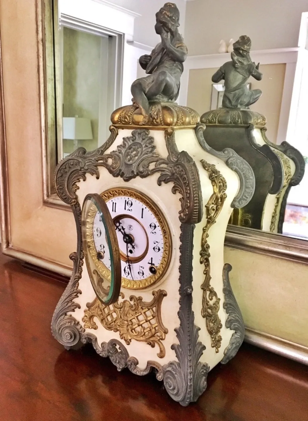 ⭐️1898, F. Kroeber Clock Co. antique French-style mantel clock⭐️ image indicator(2)