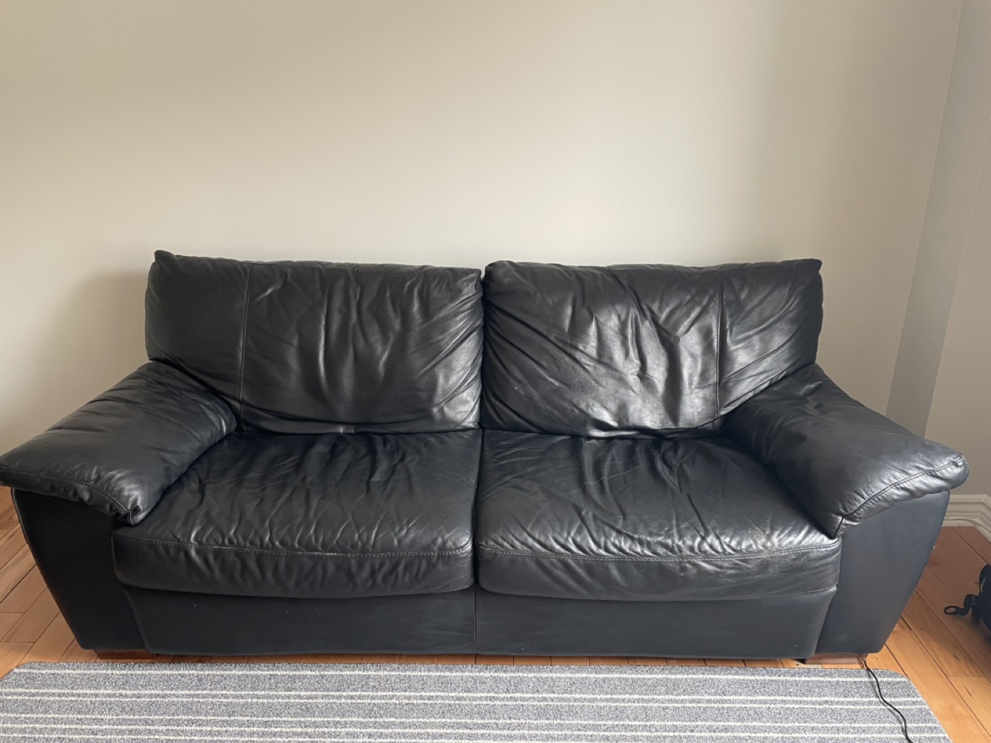 Black Leather Sofa