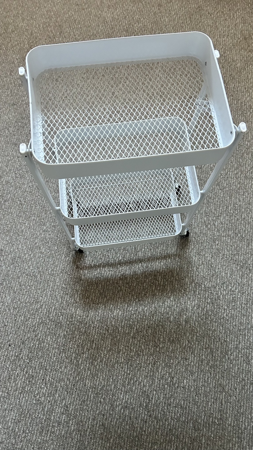 White Three-Tier Rolling Cart - photo 3