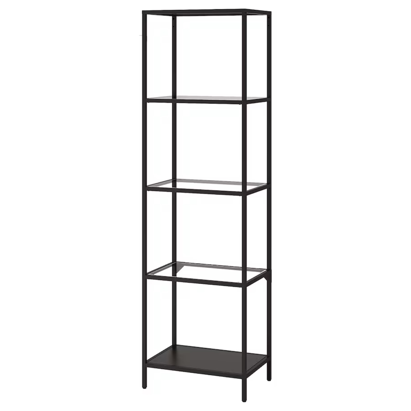 IKEA VITTSJÖ Black Shelving Unit