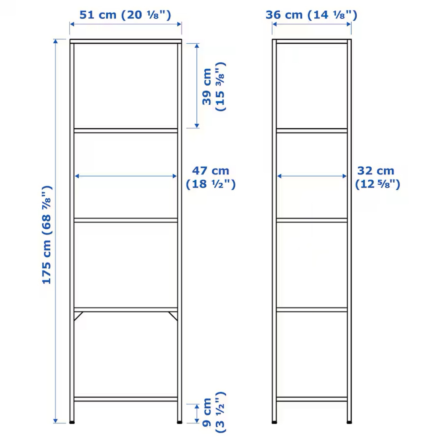 IKEA VITTSJÖ Black Shelving Unit - photo 2