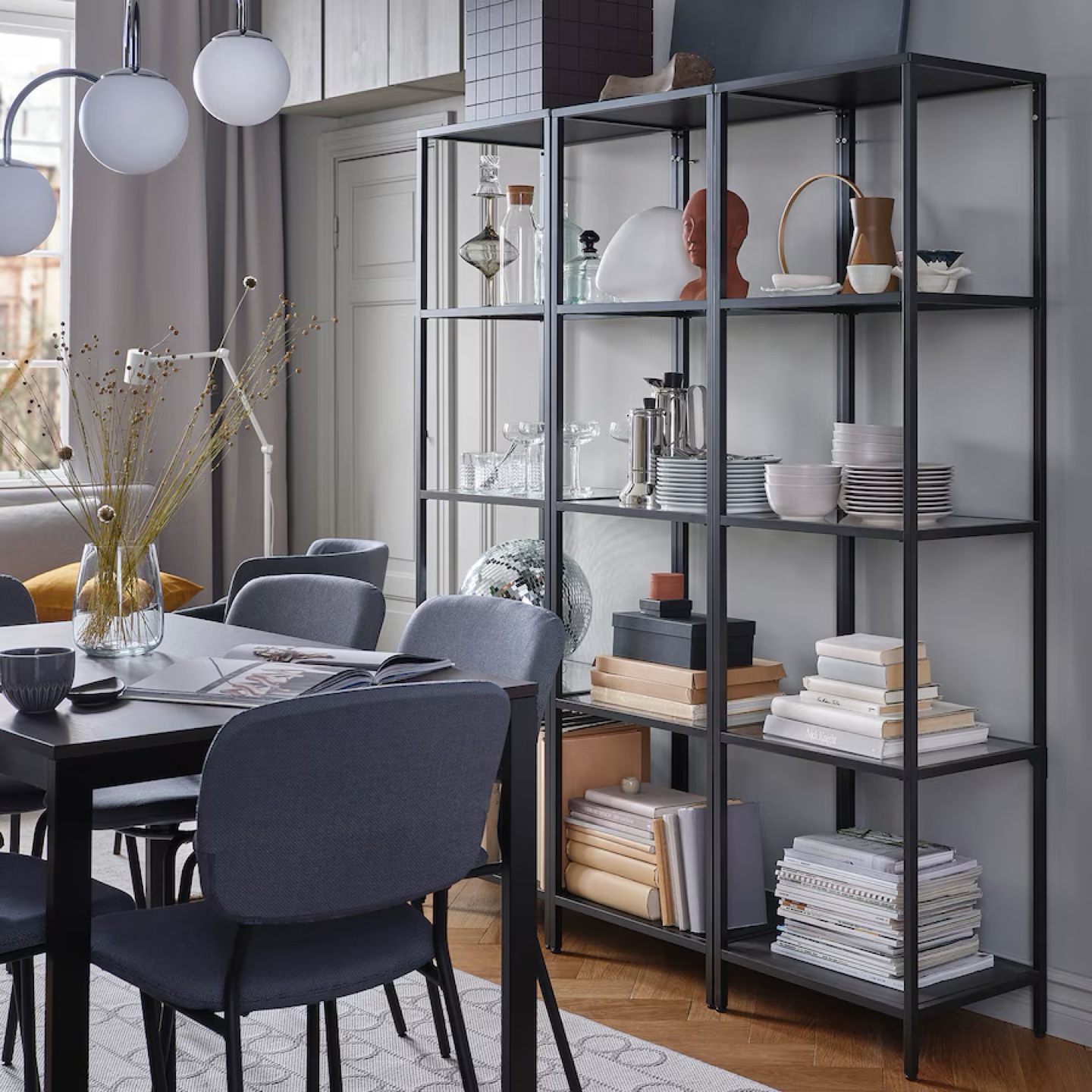 IKEA VITTSJÖ Black Shelving Unit - photo 3