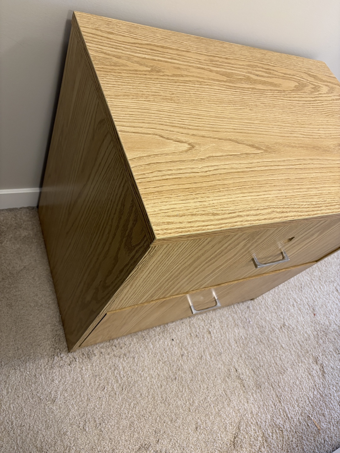 Two-Drawer Wooden Filing Cabinet - photo 3