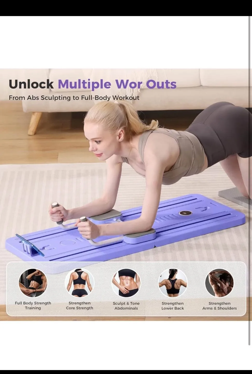 Portable Core and Abs Exercise Board - Total Body Workout image indicator(2)