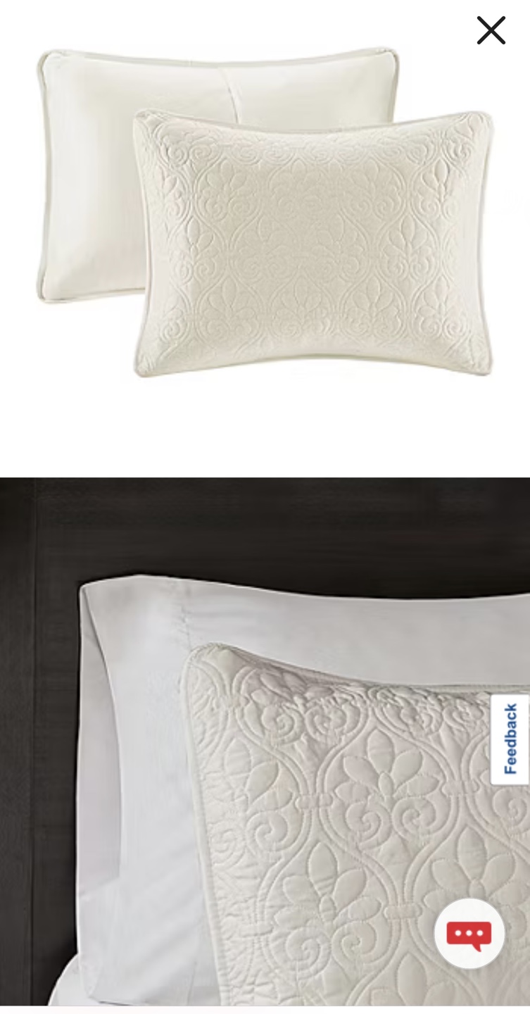 Madison Park Mansfield King/Cal King Quilt Set - Ivory - photo 2