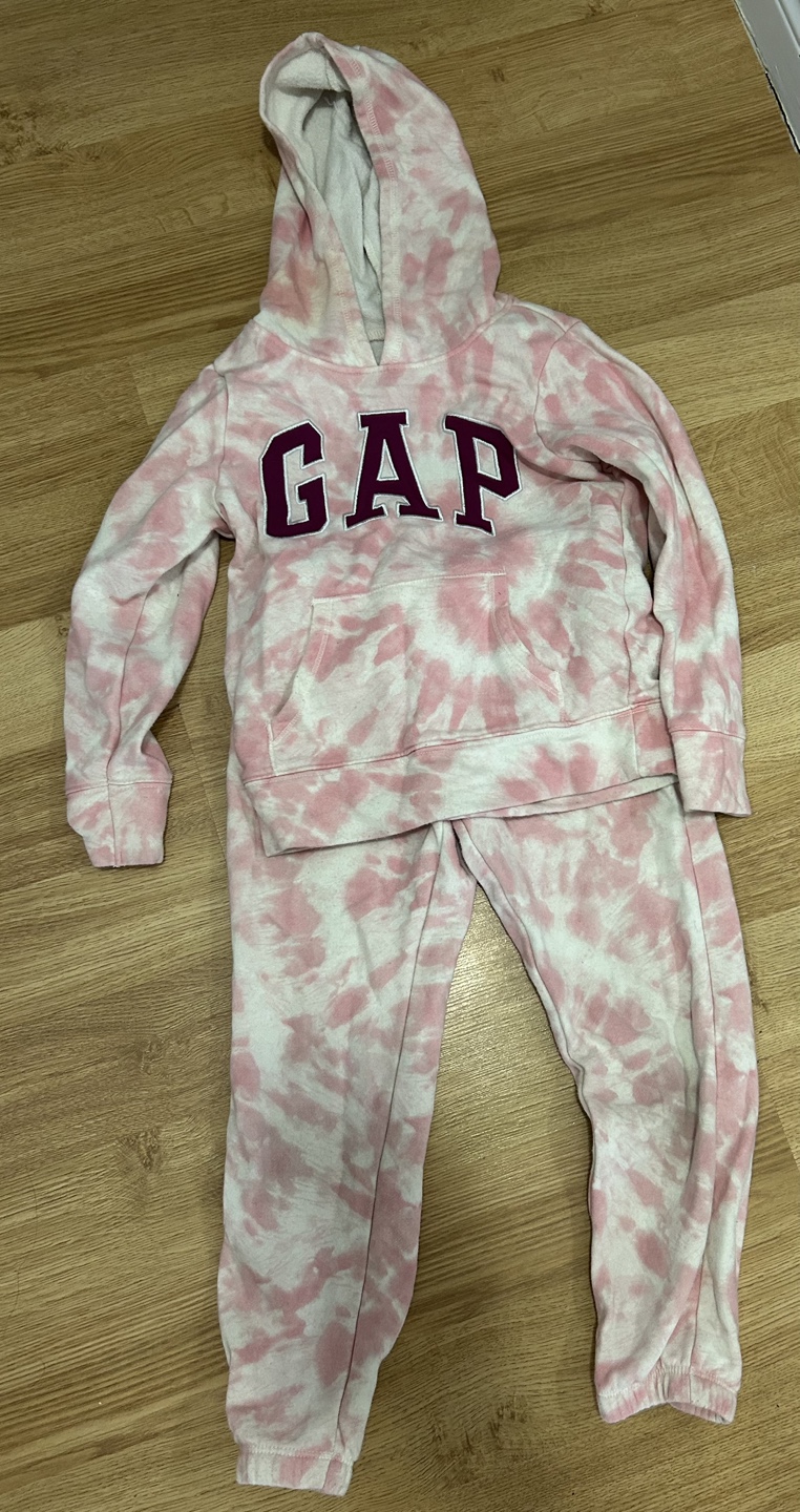 Girls' Pink Tie-Dye Gap Hoodie and Joggers Set