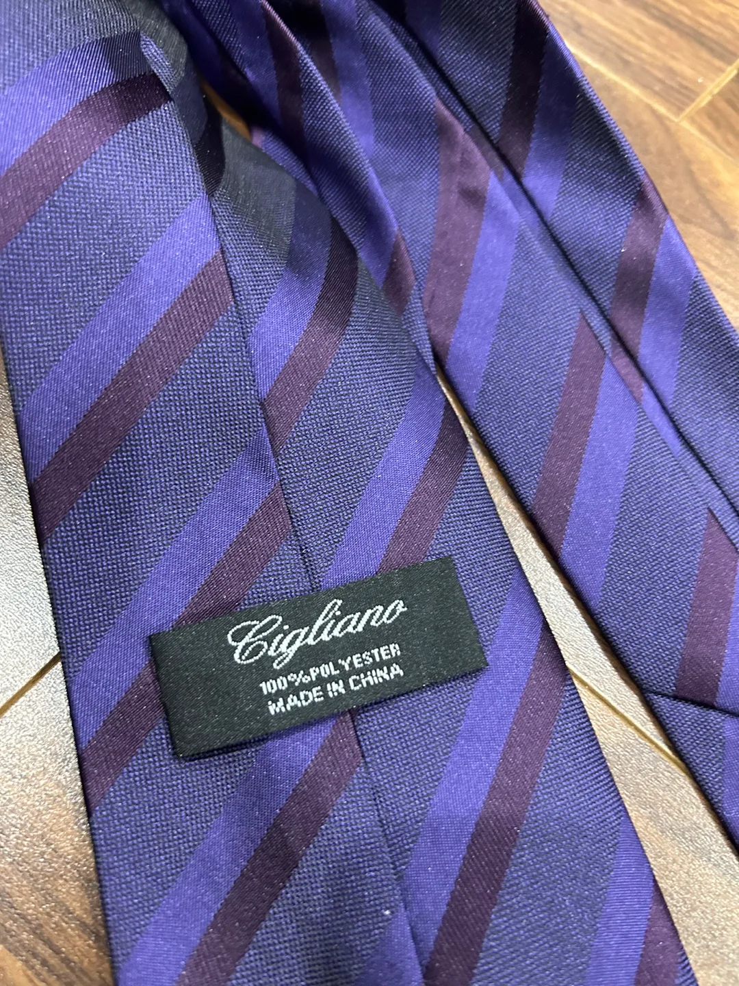 Cigliano purple stripe men’s tie image indicator(2)