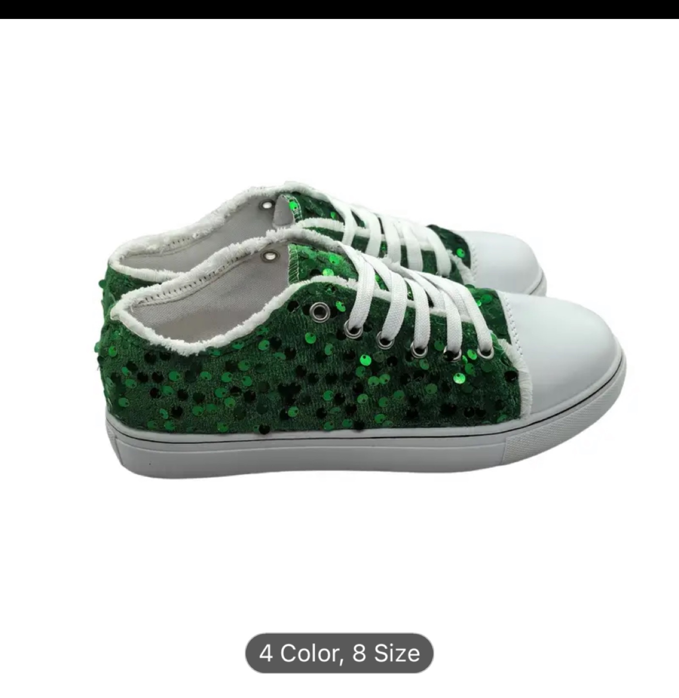 Green Sequin Sneakers