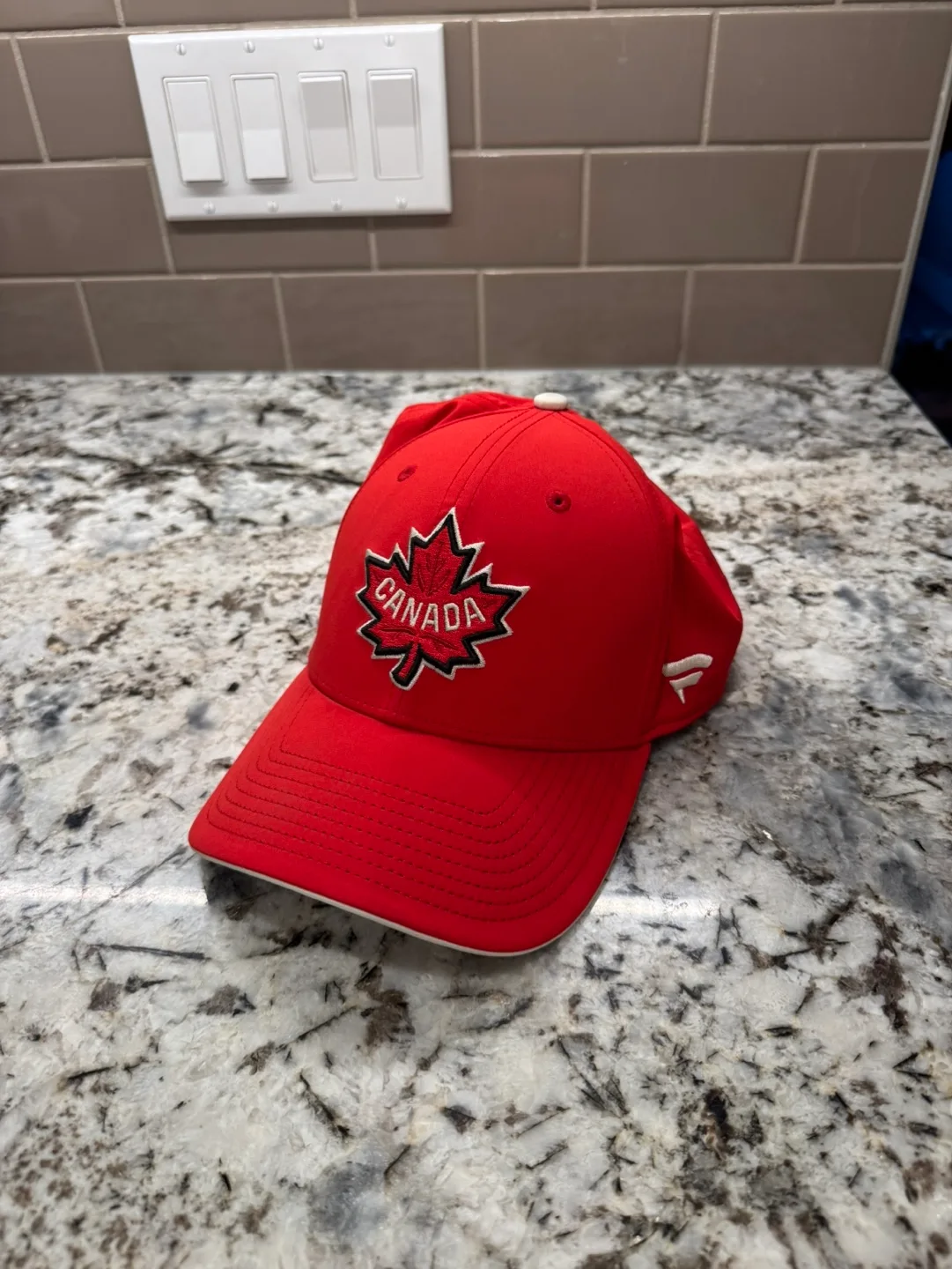 Fanatics Authentic Pro NHL Canada Maple Leaf Red Adjustable Hat thumbnail