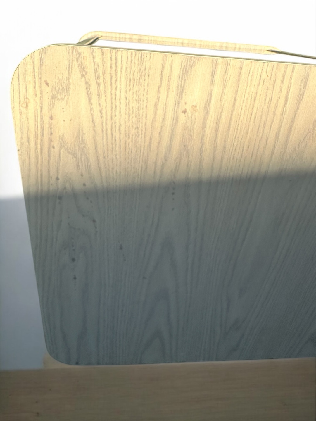 Palliser End Table - Light Wood with Glass Top - photo 4