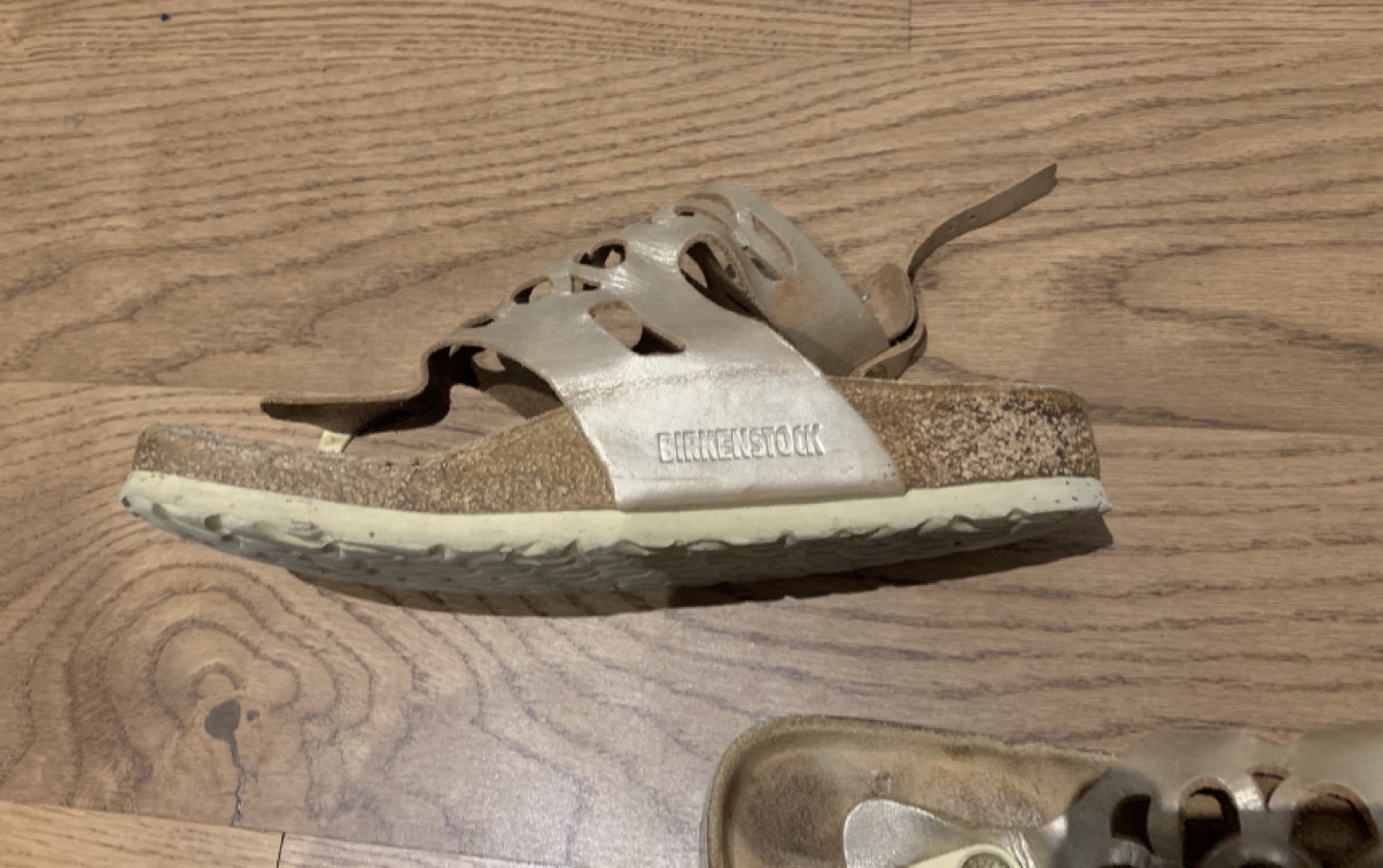 Birkenstock Gold Leather Gladiator-Style Sandals - photo 2