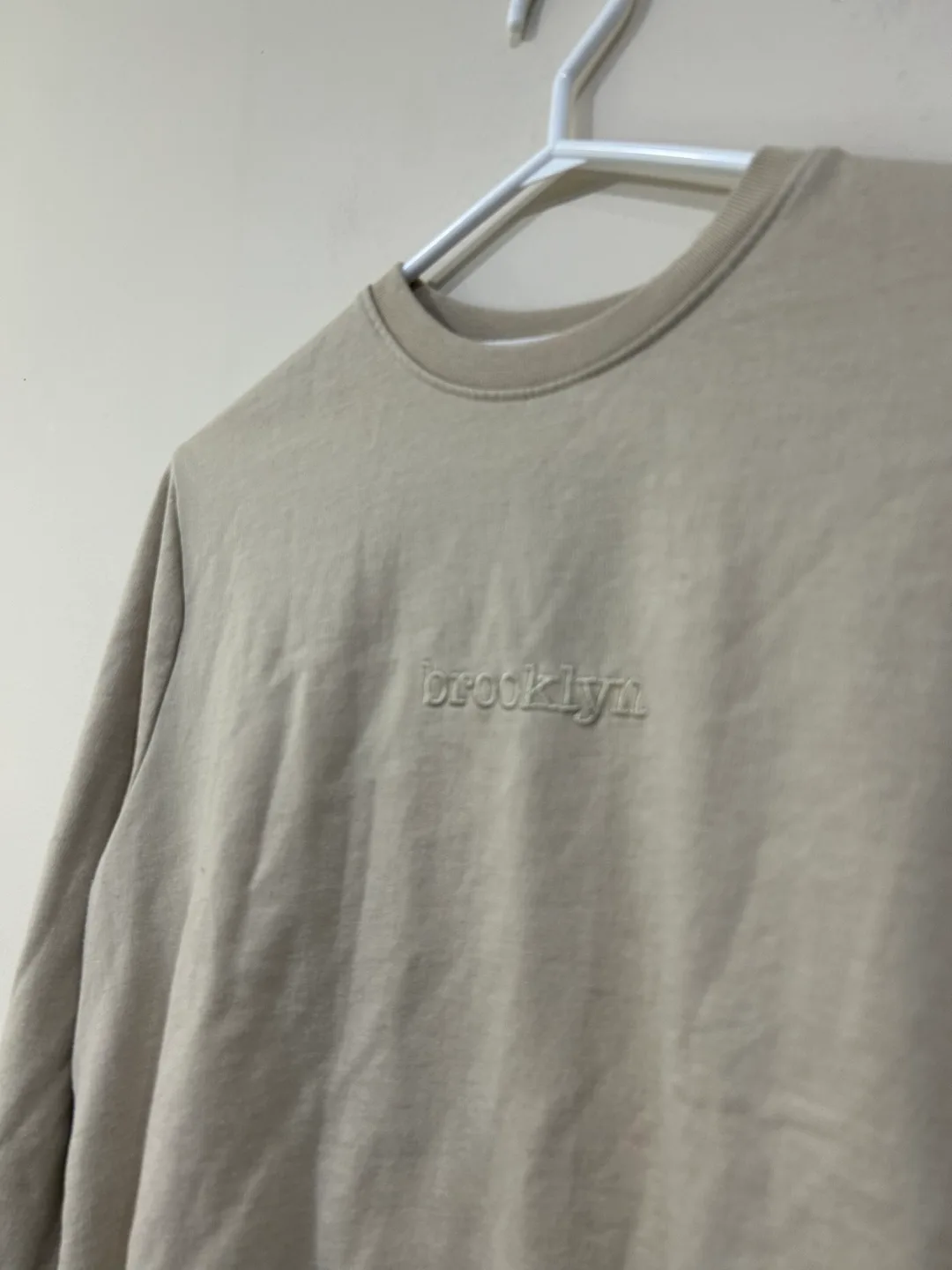 San Francisco work shirts beige ‘Brooklyn” Light crewneck image indicator(2)