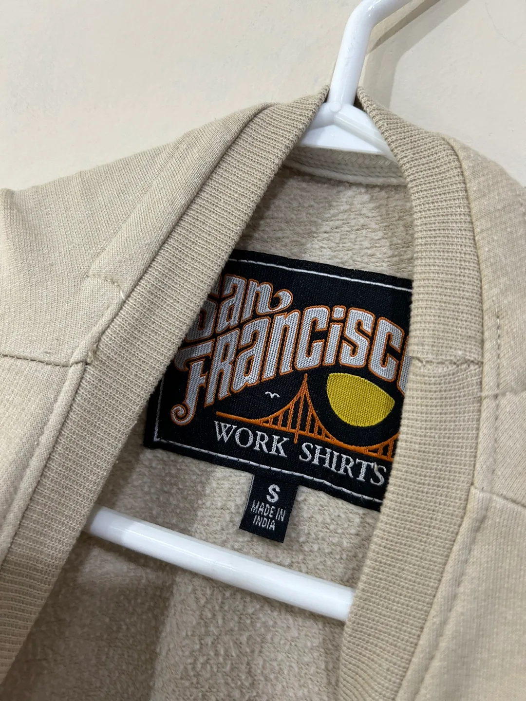 San Francisco work shirts beige ‘Brooklyn” Light crewneck image indicator(3)