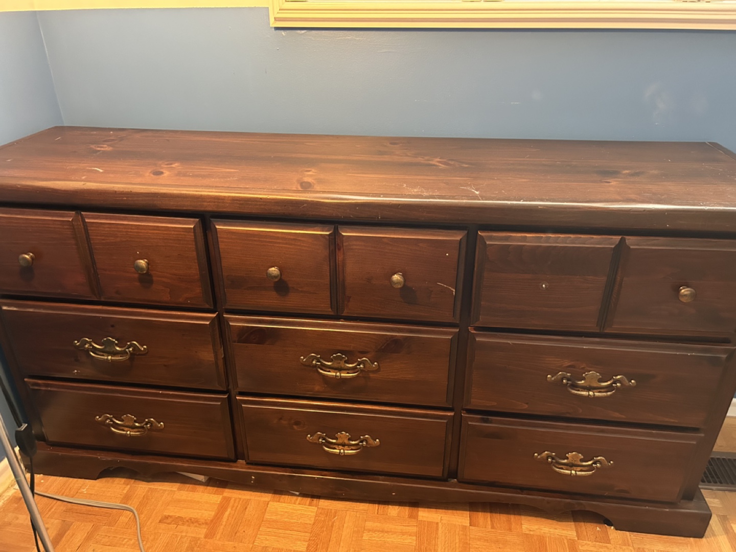 FREE - Dark Brown Wooden Dresser